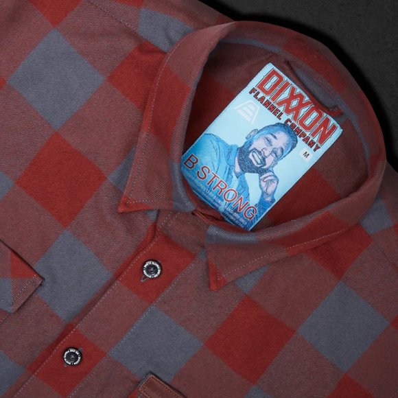 DIXXON x Andar Collab The B STRONG Limited Edition Men's Flannel Shirt 4XL - Picture 2 of 12